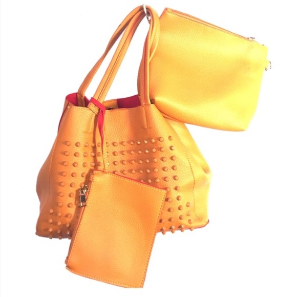 51Twenty Handbags - *LAST1* ORANGE YELLOW 3N1 TOTE